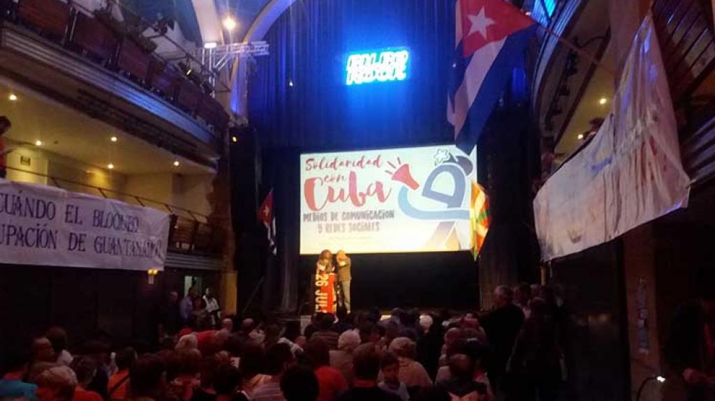 XIV Encuentro Estatal de Solidaridad con Cuba Imagen del acto