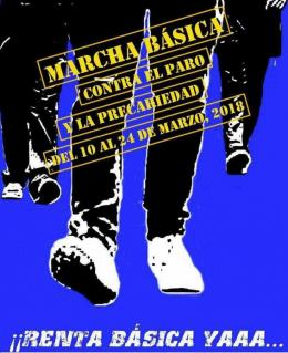 Cartel de la Marcha básica contra el paro y la precariedad